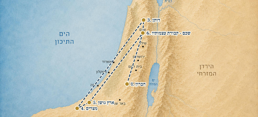 מפת המסע של יוסף