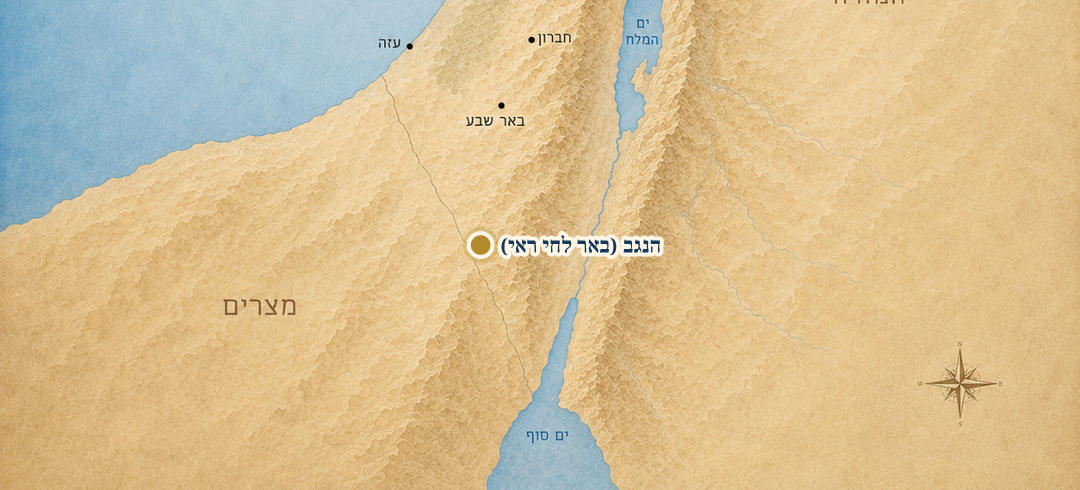 הנגב (באר לחי ראי) על המפה