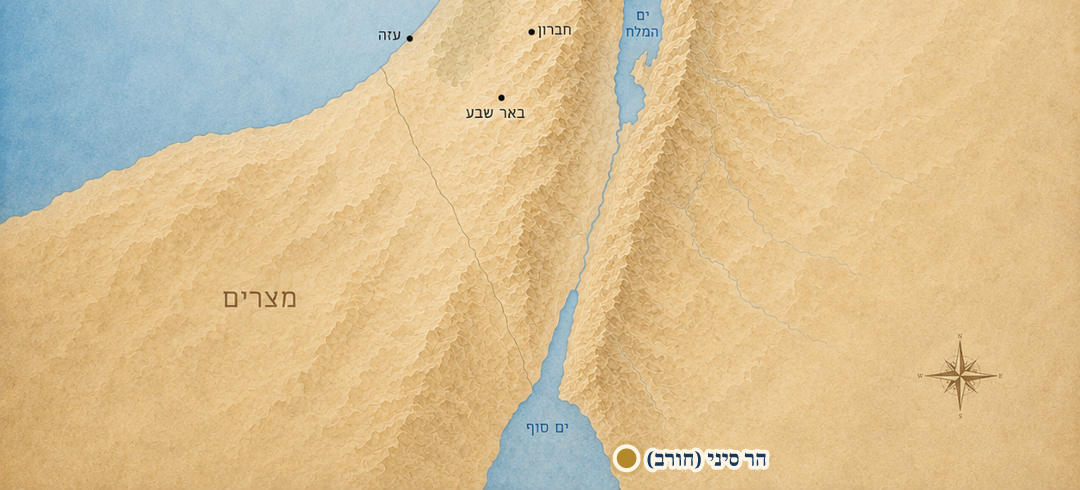 הר סיני (חורב) על המפה