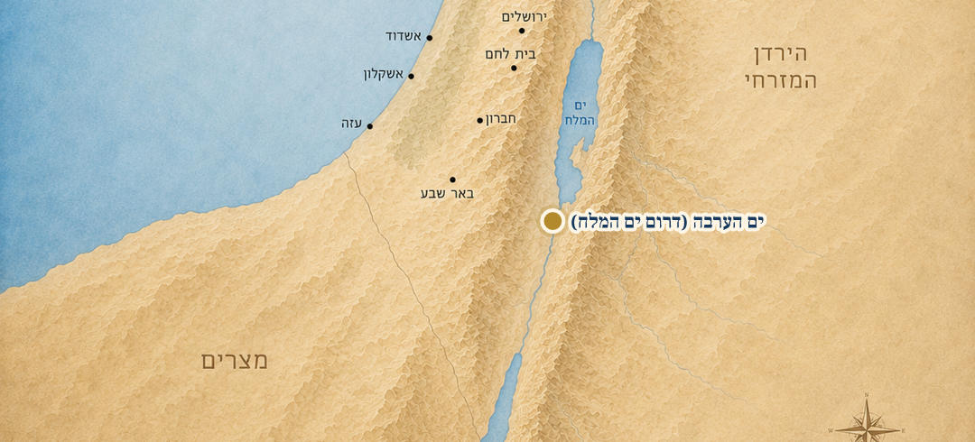 ים הערבה (דרום ים המלח) על המפה