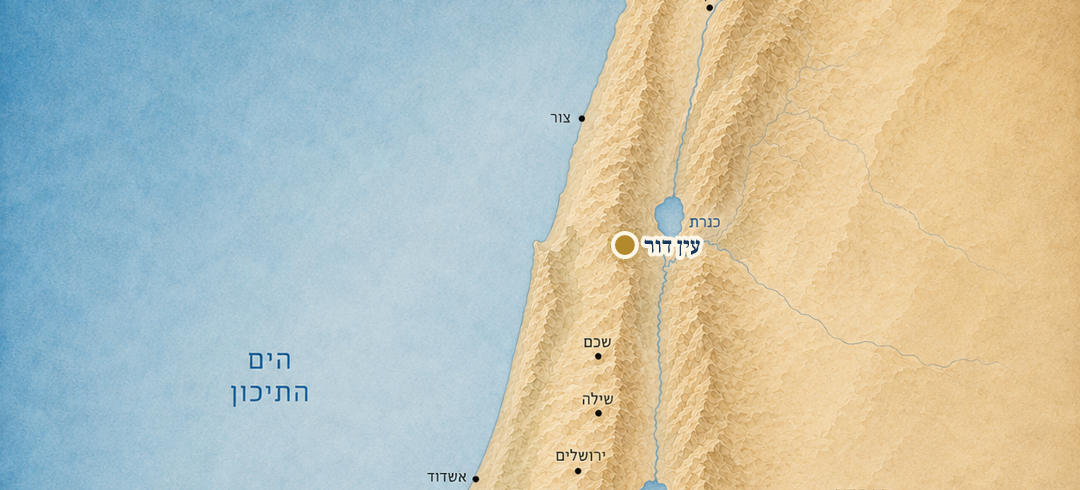 עין דור על המפה