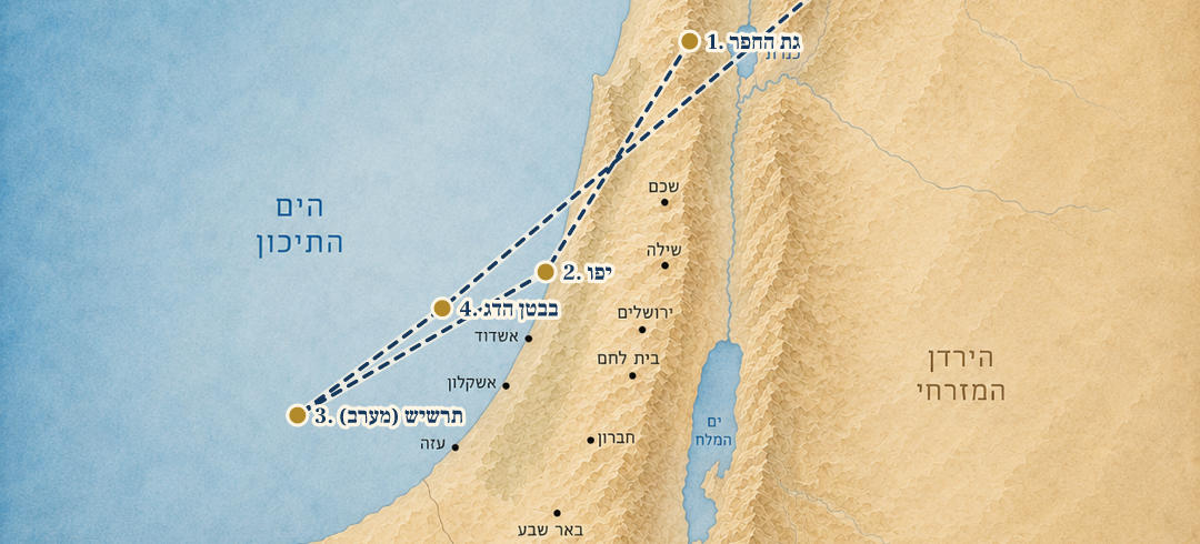 מפת המסע של יונה